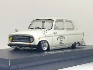 1/43 ノレブ Mitsubishi Minica (1962）改 アルミ 深リム ローダウン 改造 ミニカ デカール ロンシャン カスタム 国産名車 アシェット