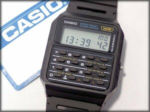 美品/タグ付き CASIO/カシオ◆データバンク CA-53W-1Z◆カリキュレーター メンズ腕時計 クォーツ デジタル 逆輸入品 電卓