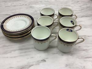 G3928 AYNSLEY エインズレイ BONE CHINA LEIGHTON 1646 カップ&ソーサー6個入りセット 開封済み