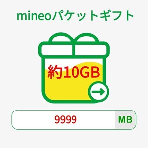 mineoパケットギフト約10GB(9999MB)