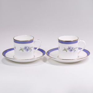 [Open] "Тиффани Тиффани" Фарфоровая цветочная пара тиффани Demitas Cup / Saucer 2p Set ST75