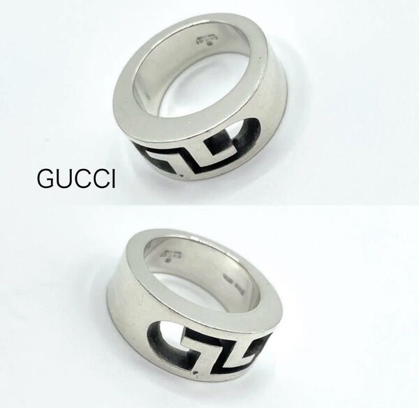 GUCCI グッチ シルバーリング 925 刻印入り 9号 指輪 本物