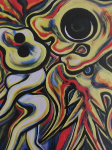 Art hand Auction Taro Okamoto, [Invitar], De una rara colección de arte enmarcado., Nuevo marco de alta calidad incluido., En buena condición, envío gratis, interior, Cuadro, Pintura al óleo, Pintura abstracta