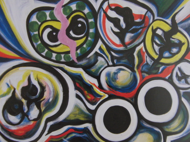 Taro Okamoto, [Cara de mano], De una rara colección de arte enmarcado., Nuevo marco de alta calidad incluido., En buena condición, envío gratis, interior, Cuadro, Pintura al óleo, Pintura abstracta