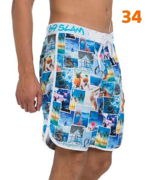【ラスト1枚】 69slam ロックスラム サーフパンツ 水陸両用 34インチ ミディアム丈