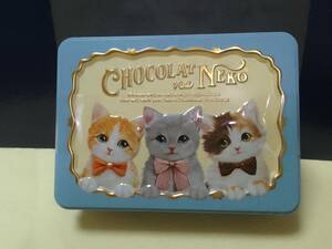 ショコラな猫　　モロゾフ　　チョコレート　　賞味期限　24.04.30 缶入り　　エンボス加工　　ねこちゃん