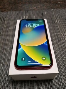 ★美品★ Apple iPhone XR 128GB PRODUCT RED 　ドコモ版 SIMロック解除済みスマホカバーおまけ