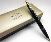 美品 PARKER/パーカー ボールペン ブラック/ゴールド ノック式 文具 筆記用具 ※冊子 箱付_画像10