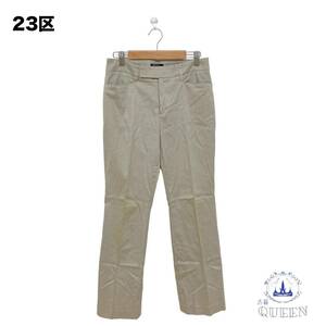[ translation have ] 23 district nijuu thank pants chinos tapered belt loop pocket back pocket lady's 38 made in Japan n-52