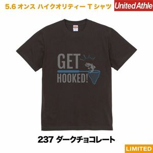 ★送料無料★GET HOOKED　オリジナルTシャツ　5001-237【ダークチョコレート】文字変更対応