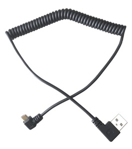 両端L型 マイクロUSBケーブルL字 MicroUSB l型 左向き Micro USBスパイラルケーブル 150cm TV Stick 急速充電 データー転送 5ピン