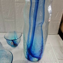 【未使用】東洋ガラス　彩流　コップ　ブルー　5客セット　和食器　食器　茶器　コレクション_画像7