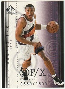 1999-00 SP AUTHENTIC ROOKIE F/X Shawn Marion RC ROOKIE #/1500
