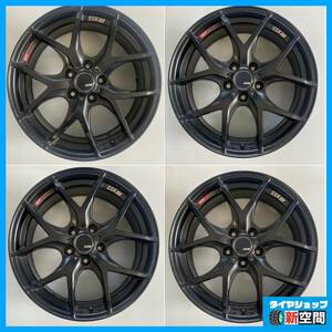 18インチ SSR GTV03 中古ホイール 18×7.5J+48 5H PCD114.3 SSRホイール マットブラック 4点セット