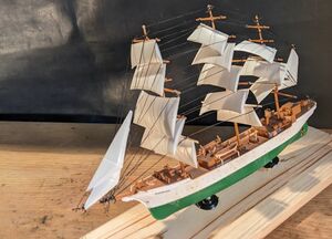完成品　１/３５０今井化学　デンマーク帆船　ダンマルク