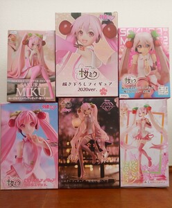 【新品未開封】桜ミク　フィギュア　6種セット　ぬーどるストッパー　AMP+　桜提灯　書き下ろし　初音ミク　HATSUNE MIKU VOCALOID　Figure