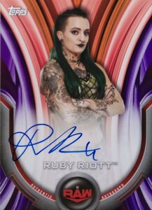 topps WWE 女子プロレスカード/ ルビー・ライオット 直筆サインカード 99枚限定 (検/true heart/ambitious/AEW/BBM/ルビー・ソーホー)