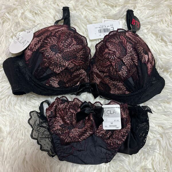 B75 フランデランジュエリー　fran de lingerie ブラ＆ショーツセット 上下セット 下着