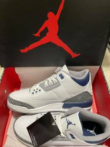 ナイキ NIKE エアジョーダン3 レトロ　JORDAN BRAND AIR JORDAN 3 RETRO (GS) WHITE/MIDNIGHT NAVY-CEMENT GREY-BLACK 24SP-I