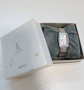 【箱付き】【美品】SEIKO セイコー ルキア時計 SSVX067 8Pダイアモンド クォーツ 腕時計 レディス腕時計 予備コマ付き