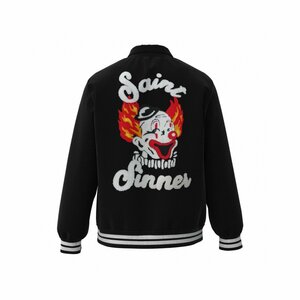 【セントマイケル+送料無料】 ベースボールコート　SAINT MICHAEL　Baseball jacket ジャケットイエス 刺繍-M