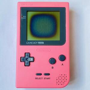 任天堂 Nintendo ニンテンドー ゲームボーイ ポケット GAMEBOY Pocket MGB-001 ピンク 本体 中古 動作確認済み 現状品 ジャンク ①