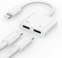 【MFi正規認証品】iPhone イヤホン 充電 2in1 変換 アダプタ 二股接続ケーブル iPhone用 イヤホン 変換 ケーブル 通話リモコン_画像1