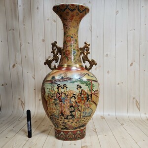 大型花瓶 花器 飾壺 壺 時代物 中国美術？陶器製