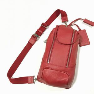 [peremo ruby da] genuine article PELLE MORBIDA body bag red Cross body one shoulder handbag original leather for man men's made in Japan 