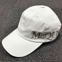 【アレキサンダーマックイーン】本物 Alexander McQUEEN ベースボールキャップ ロゴ サイズ M/58 コットン 帽子 メンズ レディース 伊製 2_画像1