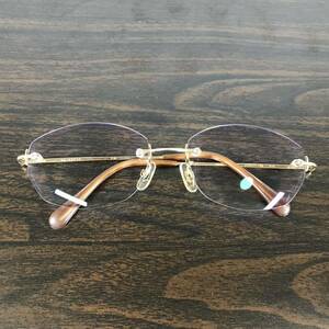 [ precious metal ] genuine article K18 glasses two-point 18 gold 750 Gold times entering sunglasses glasses glasses frame weight 25.4g men's lady's made in Japan 