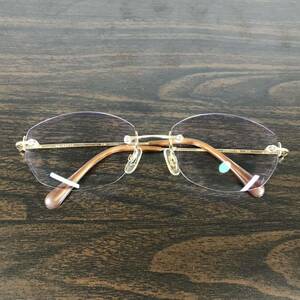 【貴金属】本物 K18 眼鏡 ツーポイント 18金 750 ゴールド 度入り サングラス メガネ めがね フレーム 重さ25.4g メンズ レディース 日本製