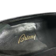 【ブリオーニ】本物 Brioni 靴 25.5cm 黒 ローファー スリッポン ビジネスシューズ ドレスシューズ エナメルレザー 男性用 メンズ 7 1/2_画像9