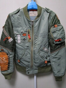 AVIREX FLIGHT JACKET L-2 CUSTOM・M（アヴィレックスL-2カスタムミリタリージャケットナイロンブルゾンMA-1B-15）