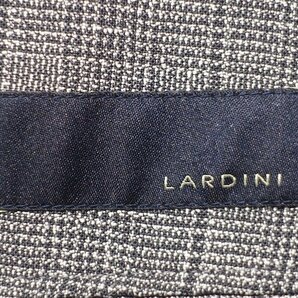 ブートニエール付 定価15万 超美品 LARDINI ラルディーニ SPECIAL Lライン グレンプレイド テーラードジャケット ウール リネン メンズ 50の画像3