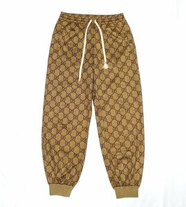 極美品 GUCCI グッチ GGテクニカルジャージー ジョギングパンツ 546427 キャメル レディース メンズ可 M トラックパンツ