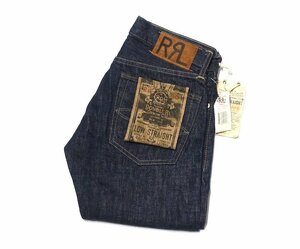 新品未使用 RRL ダブルアールエル ロー ストレート セルビッジ ジーンズ デニムパンツ インディゴブルー 赤耳 メンズ W28 L30