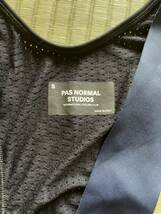 Pas Normal Studios PNS パスノーマルスタジオ ビブショーツ 裏起毛 ネイビーブルー ロング イタリア製 s 送料込_画像3