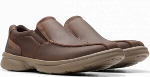 Clarks 27cm ビーズワックス ブラウン ビジネス ゴア スリッポン ローファー レザー スリッポン ローファー ブーツ スーツ JJJ287