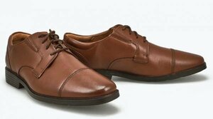 Clarks 29cm キャップ タン ブラウン ビジネス ゴア スリッポン ローファー レザー スリッポン ローファー ブーツ スーツ JJJ288