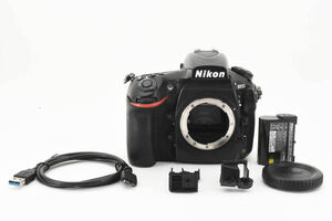 ☆レンズ美品☆Nikon D810ボデイ USBケーブル バッテリー ケーブルクリップ×２☆外観綺麗☆☆動作良好☆＊479