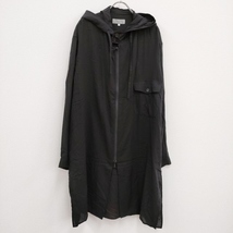 Yohji Yamamoto POUR HOMME CELLULOSE LAWN HOODED BLOUSE フード付ジップアップロングシャツ ヨウジヤマモトプールオム 4-0121M F94252_画像1