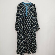 4-0203M☆marble sud 未使用 23SS Floral Lattice OP 定価23100円 花柄 ワンピース ブラック 多色 マーブルシュッド 227292_画像1