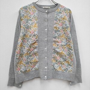 ADIEU TRISTESSE Liberty combination cardigan floral print woodham regular price 20900 jpy knitted gray Adieu Tristesse 4-0203M 227245