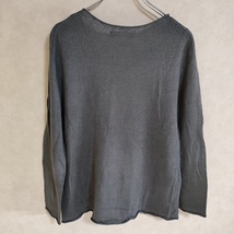 evam eva Vネック プルオーバー v neck pullover E191K073 サイズ1 リネン ニット チャコールグレー エヴァムエヴァ 4-0208M 231930_画像2