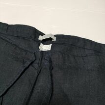 fog linen work 未使用品 リトアニアリネン ウエスト紐 イージーワイド パンツ ネイビー フォグリネンワーク 4-0210M 219880_画像3