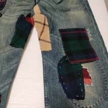 POLO RALPH LAUREN PATCHWORK DENIM パッチワーク 加工ジーンズ R66SD76 デニムパンツ ブルー ポロ・ラルフローレン 4-0210G F95200_画像5