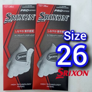 スリクソン 26cm 白 2枚セット GGG-S028 ダンロップ ゴルフグローブ 新品未使用品 ゴルフ用品 SRIXON PRO SERIES 薄手 ホワイト グローブ