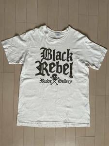 【送料無料】RUDE GALLERY ルードギャラリーブラックレベル ロゴプリントTシャツ ブラックレーベル 白 サイズM