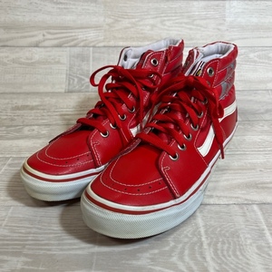 VANS/バンズ/ヴァンズ/90s/SK8 Hi/スケートハイ/スケハイ/サイドジップ/ハイカットスニーカー/自転車プリントソール/US10/レッド/V38MSG